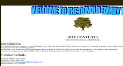 Desktop Screenshot of donaldfamily.co.uk
